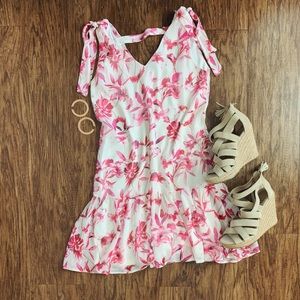Silver Bloom pink and white dress